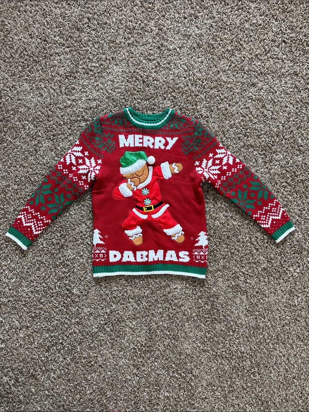 33 Degrees Kids Red 'Merry Dabmas' Holiday Pajama Sweater